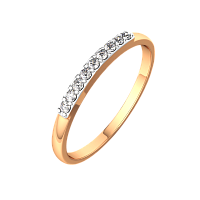 Кольцо из розового золота с фианитом 2101200.14K.R