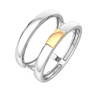 Кольцо из комбинированного серебра 0200075.G14K