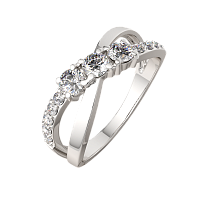 Кольцо из серебра с фианитом 0210432