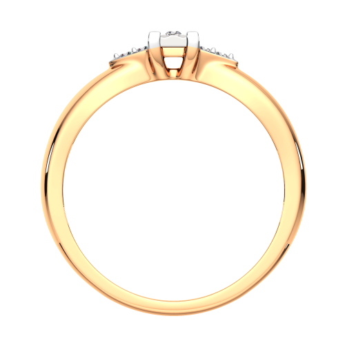 Кольцо из комбинированного золота с бриллиантом 2D00182.14K.B фото 4