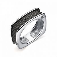 Кольцо из серебра с бриллиантом 01-2512/00ЧБ-07