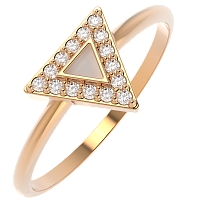 Кольцо из розового золота с фианитом 210571.9K.R