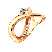 Кольцо из розового золота с фианитом 2101107.9K.R.ZZ