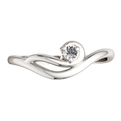 Кольцо из серебра с фианитом 0210383 фото 3
