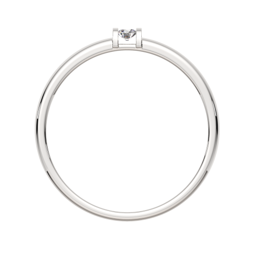 Кольцо помолвочное из белого золота с бриллиантом 2D00104.14K.W фото 4