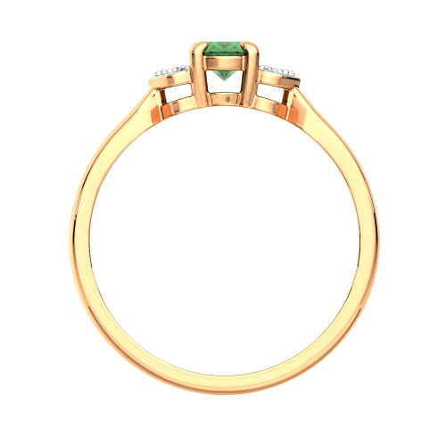 Кольцо из розового золота с изумрудом 2D20151.14K.R фото 4