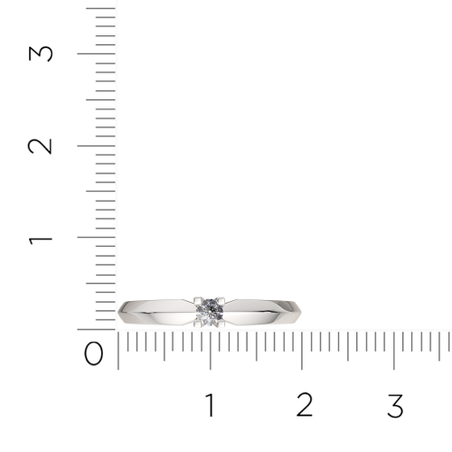 Кольцо помолвочное из белого золота с бриллиантом 2D00222.14K.W фото 5