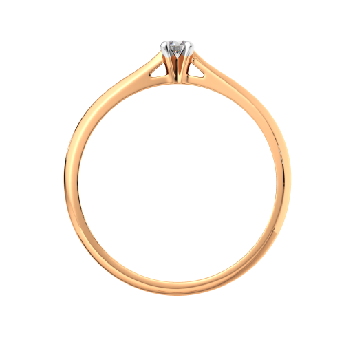 Кольцо помолвочное из розового золота с бриллиантом 2D00261.14K.R.ZZ фото 4