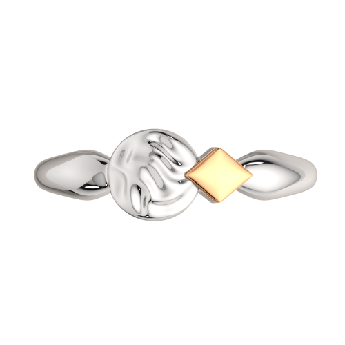 Кольцо из комбинированного серебра 0200279.G14K фото 3