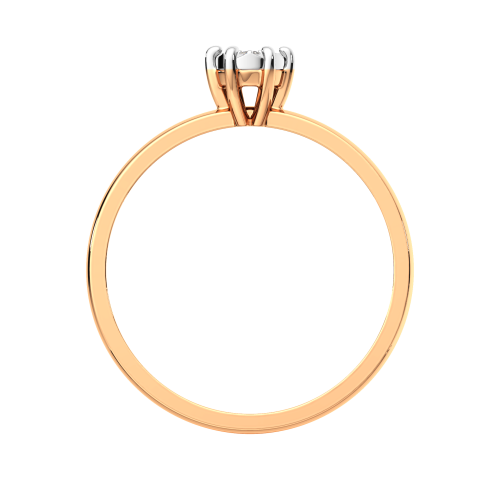 Кольцо из комбинированного золота с бриллиантом 2D00366.14K.B фото 4