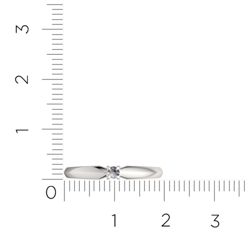 Кольцо помолвочное из белого золота с бриллиантом 2D00220.14K.W фото 5