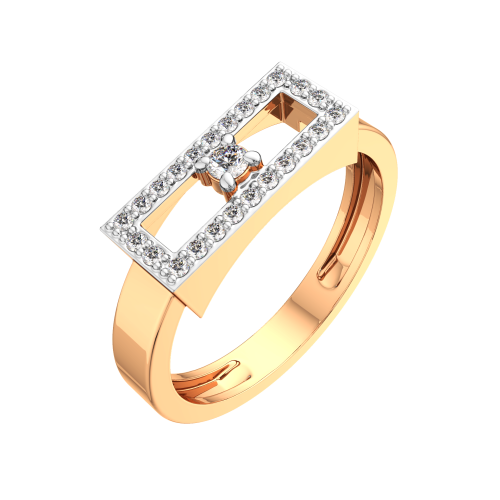 Кольцо из розового золота с бриллиантом 2D00446.14K.R фото 2