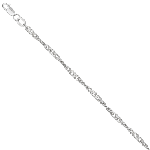 Цепь из серебра  (плетение Сингапур) НЦ 22-028Ю-3/0,5