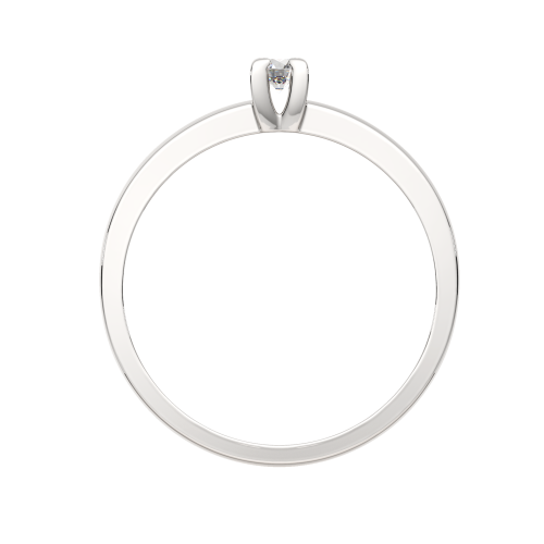 Кольцо помолвочное из белого золота с бриллиантом 2D00318.14K.W фото 4