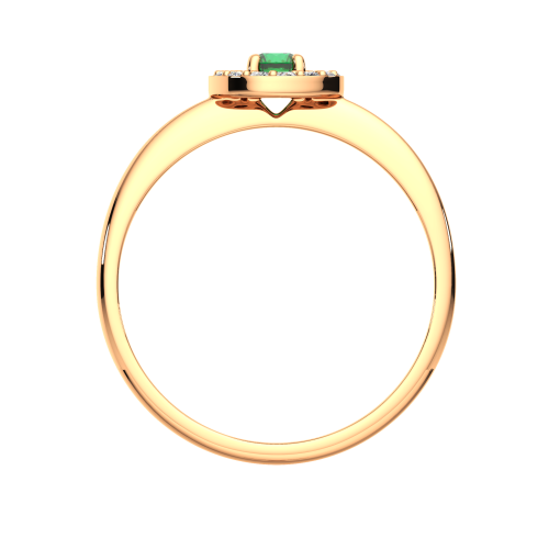 Кольцо из розового золота с изумрудом 2D20104.14K.R фото 4