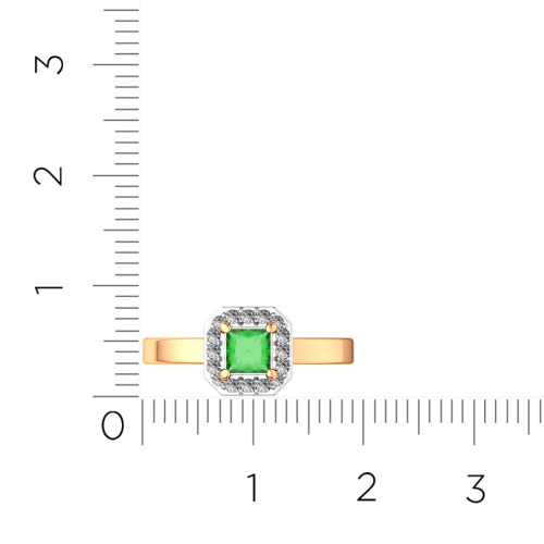 Кольцо из розового золота с изумрудом 2D20146.14K.R фото 5