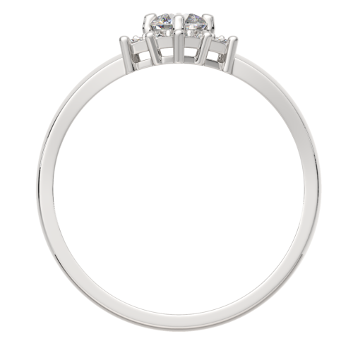 Кольцо из серебра с фианитом 0210296 фото 4