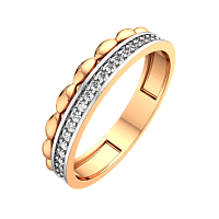 Кольцо из розового золота с фианитом 210768.14K.R