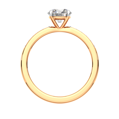 Кольцо из розового золота с фианитом 210541-9K фото 4