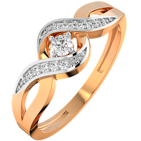 Кольцо из розового золота с фианитом 210835.9K.R