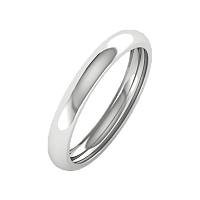 Кольцо обручальное из белого золота 143048/W