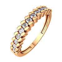 Кольцо из розового золота с фианитом 210707.14K.R