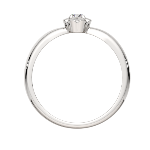 Кольцо помолвочное из серебра с фианитом 0210548 фото 4