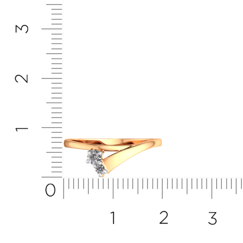 Кольцо из розового золота с фианитом 2101142.9K.R фото 5