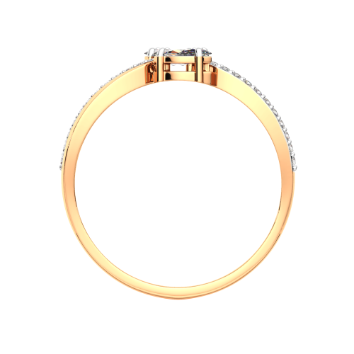 Кольцо из розового золота с фианитом 210690.14K.R фото 4
