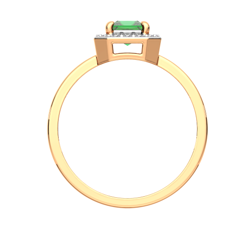 Кольцо из розового золота с изумрудом 2D20146.14K.R фото 4