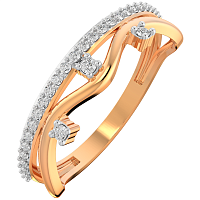Кольцо из розового золота с фианитом 210829.14K.R