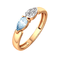 Кольцо из розового золота с топазом 2S40186.14K.R