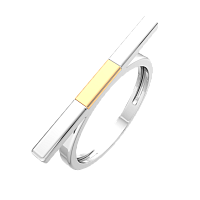 Кольцо из комбинированного серебра 0200070.G14K