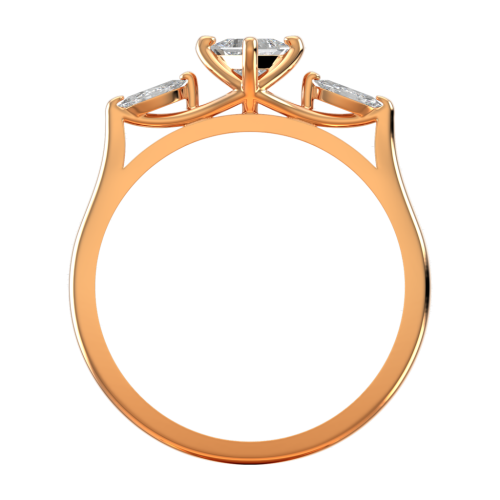 Кольцо из розового золота с фианитом 210878.14K.R фото 3