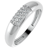 Кольцо из серебра с фианитом 0210265