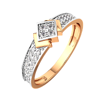 Кольцо из розового золота с фианитом 2101651.14K.R
