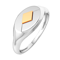 Кольцо из комбинированного серебра 0200080.G14K