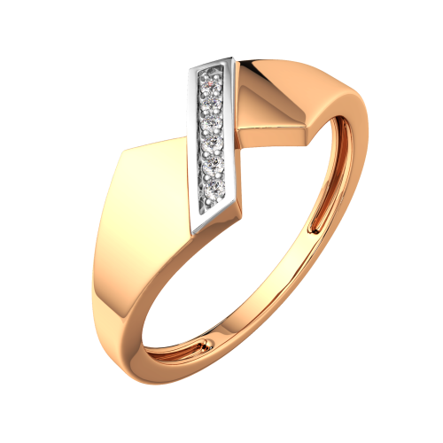 Кольцо из розового золота с фианитом 210857.9K.R фото 2