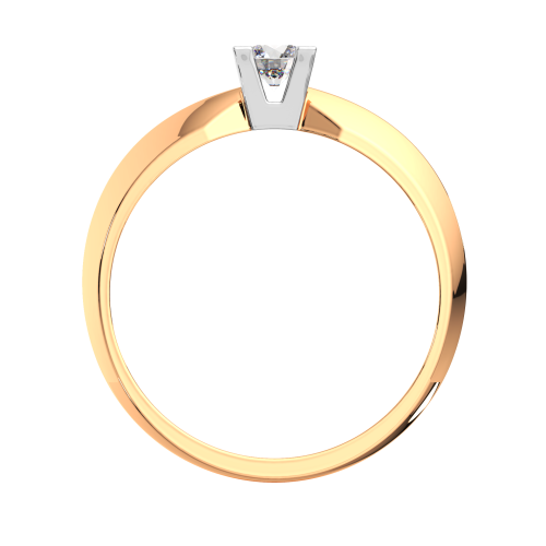 Кольцо помолвочное из комбинированного золота с бриллиантом 2D00301.14K.B фото 4