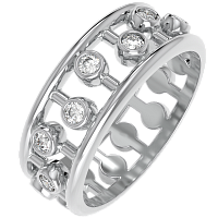 Кольцо из серебра с фианитом 0210136