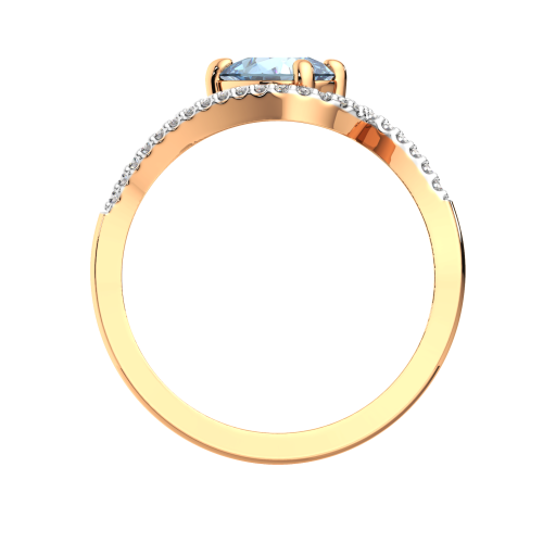 Кольцо из розового золота с топазом 2S4033.14K.R фото 4
