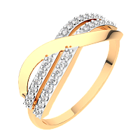 Кольцо из розового золота с фианитом 210960.9K.R