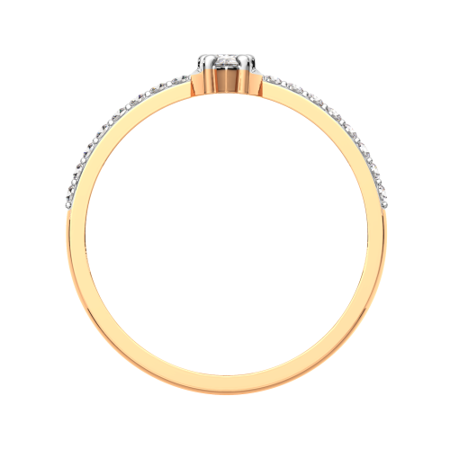 Кольцо из розового золота с фианитом 2101215.14K.R.ZZ фото 4