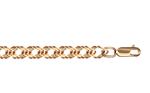 Браслет из розового золота (плетение Ромб) 612203ГПГ.060.14K.R