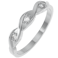 Кольцо из серебра с фианитом 0210117