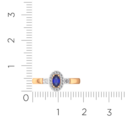 Кольцо из розового золота с сапфиром 2D10139.14K.R фото 5