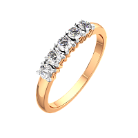 Кольцо из розового золота с бриллиантом 2D00320.14K.R.ZZ