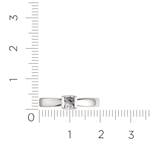 Кольцо помолвочное из белого золота с бриллиантом 2D00288.14K.W фото 5