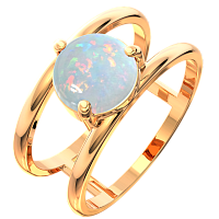 Кольцо из розового золота с опалом 210624.9K.R