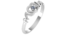 Кольцо из серебра с фианитом 0210118